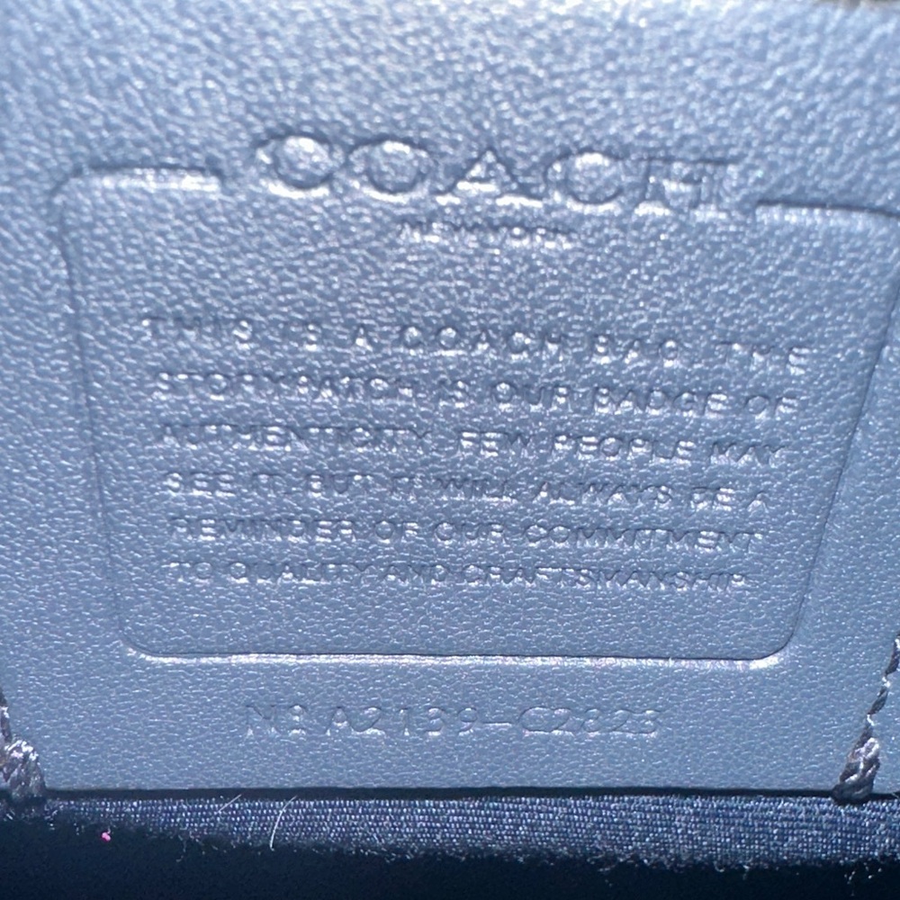 Coach Tall Dempsey Carryall Signature Navy and Cream Tote - Picture 9 of 11